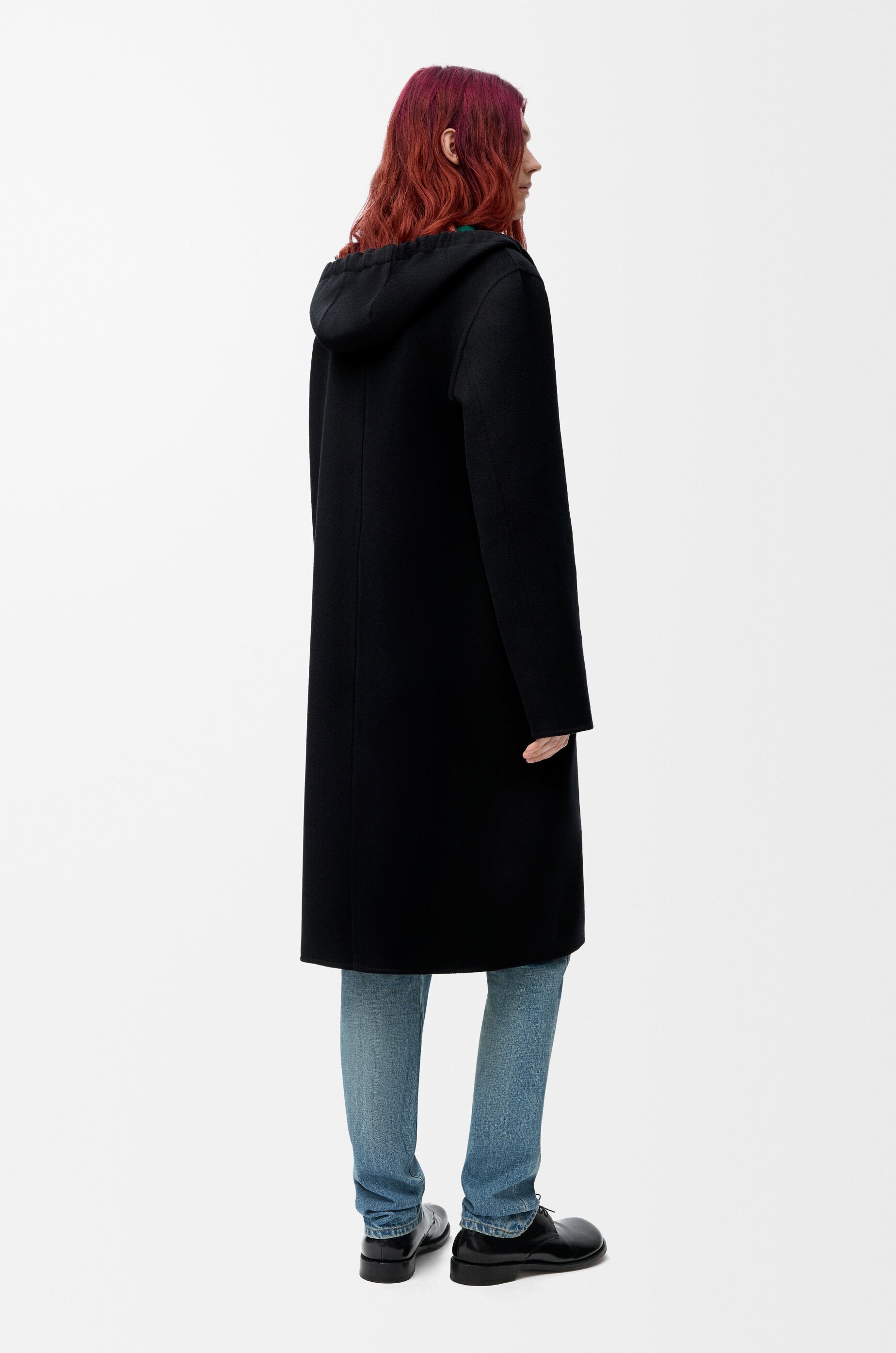 フーデッド コート（ウール&カシミヤ） ブラック - LOEWE