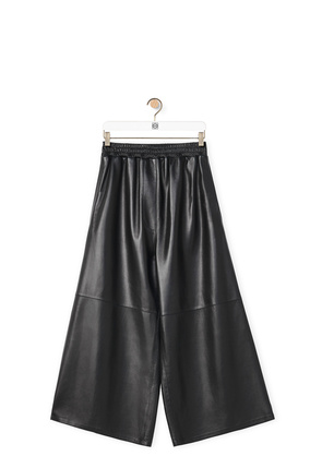LOEWE Cropped trousers in nappa Black
