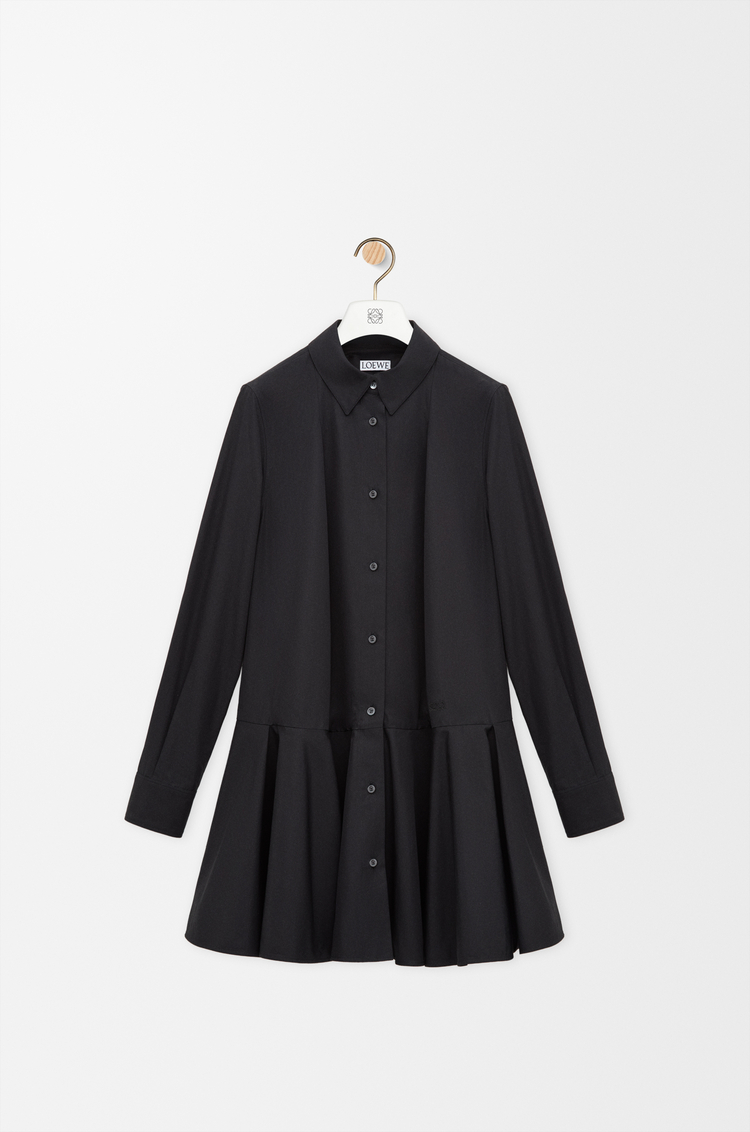 LOEWE Vestido camisero en algodón Negro