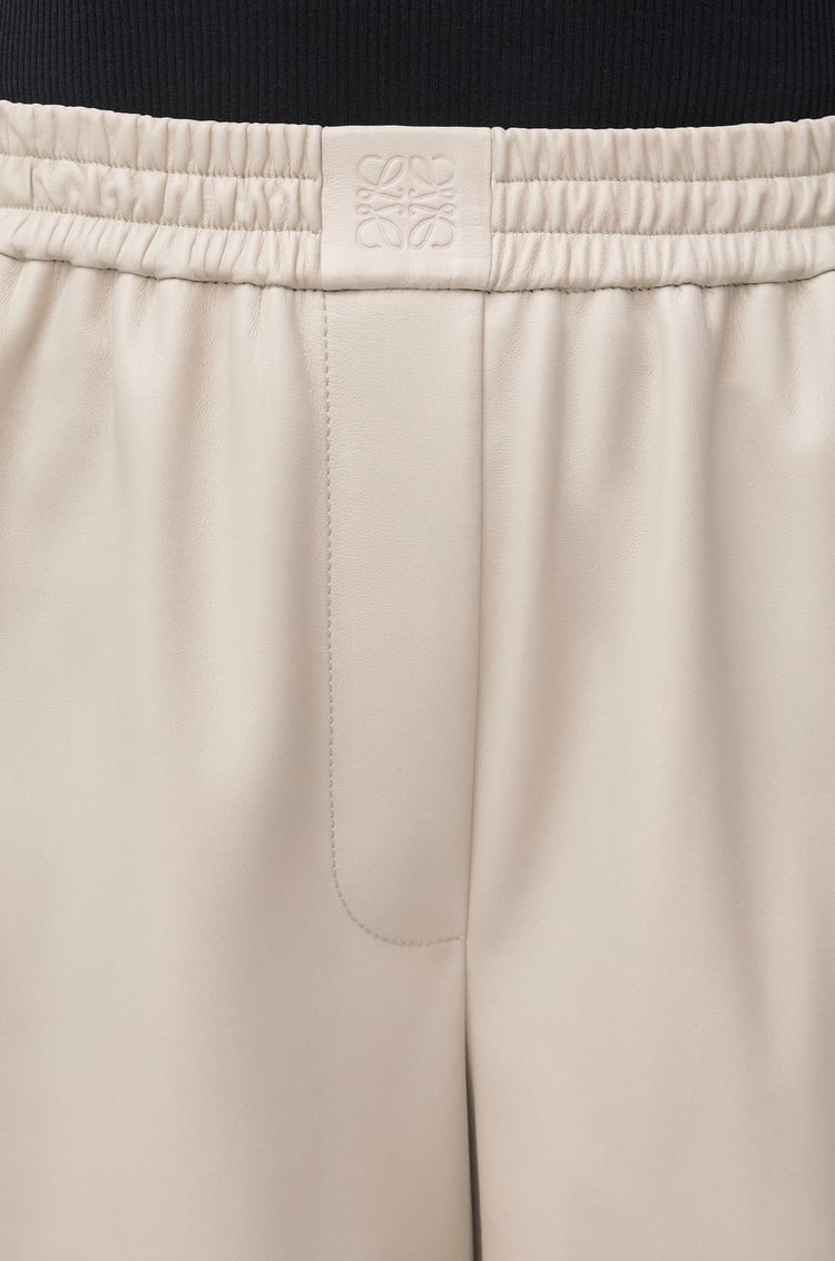 LOEWE Cropped trousers in nappa lambskin Light Beige