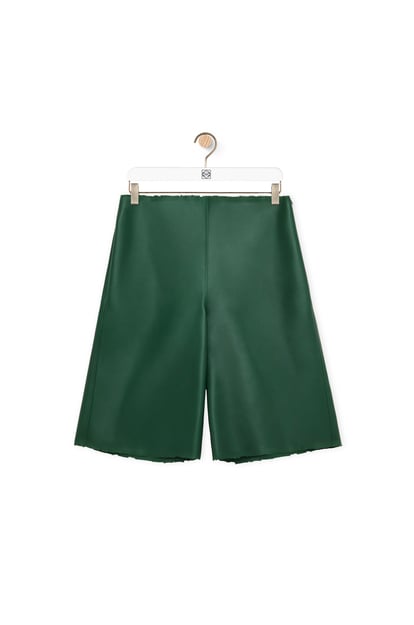 LOEWE Pantalón corto en napa Verde Bosque