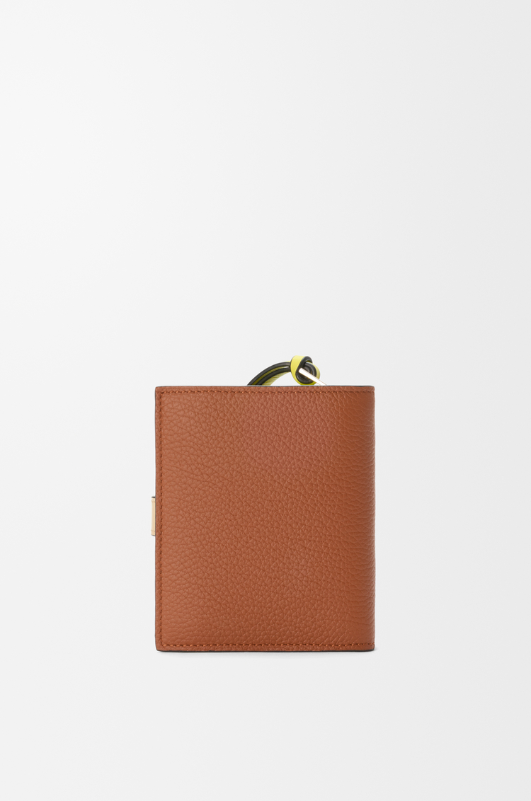 LOEWE Compact zip wallet in soft grained calfskin Squirrel/Beige