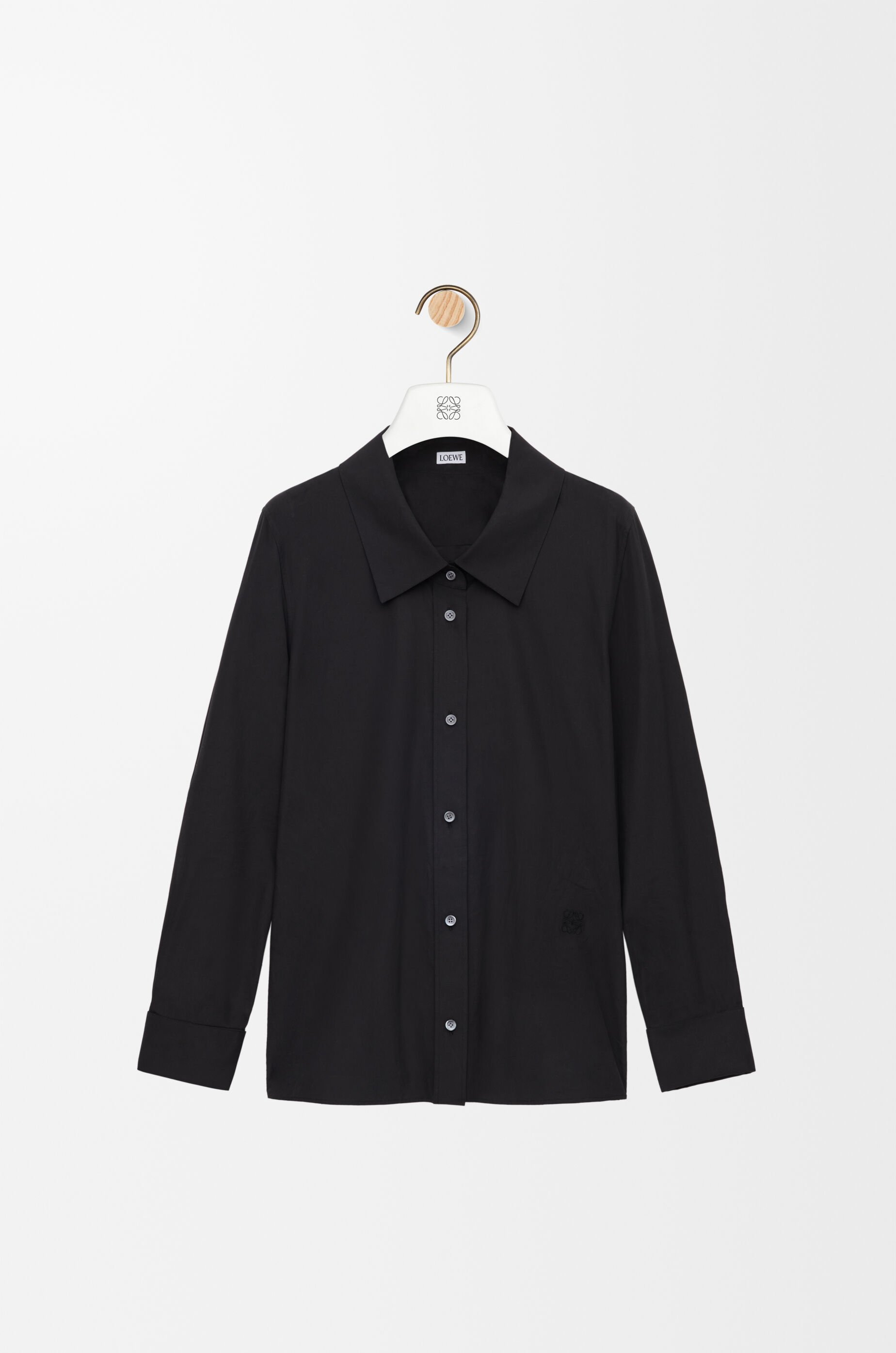 エンベリッシュド シャツ（コットン） ブラック - LOEWE