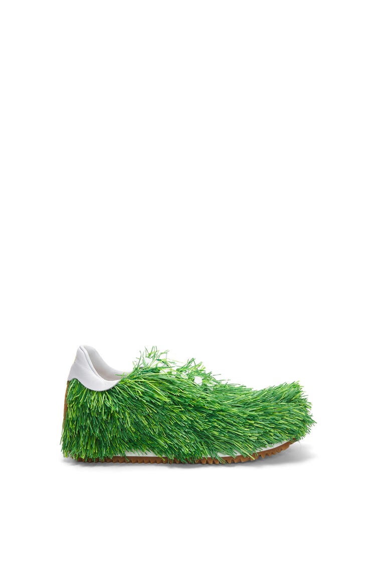 LOEWE Grass sneaker in   canvas and raffia Grass