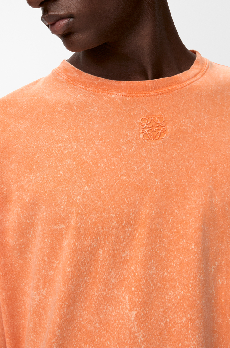 LOEWE 棉質長袖 T 恤 水洗橘色