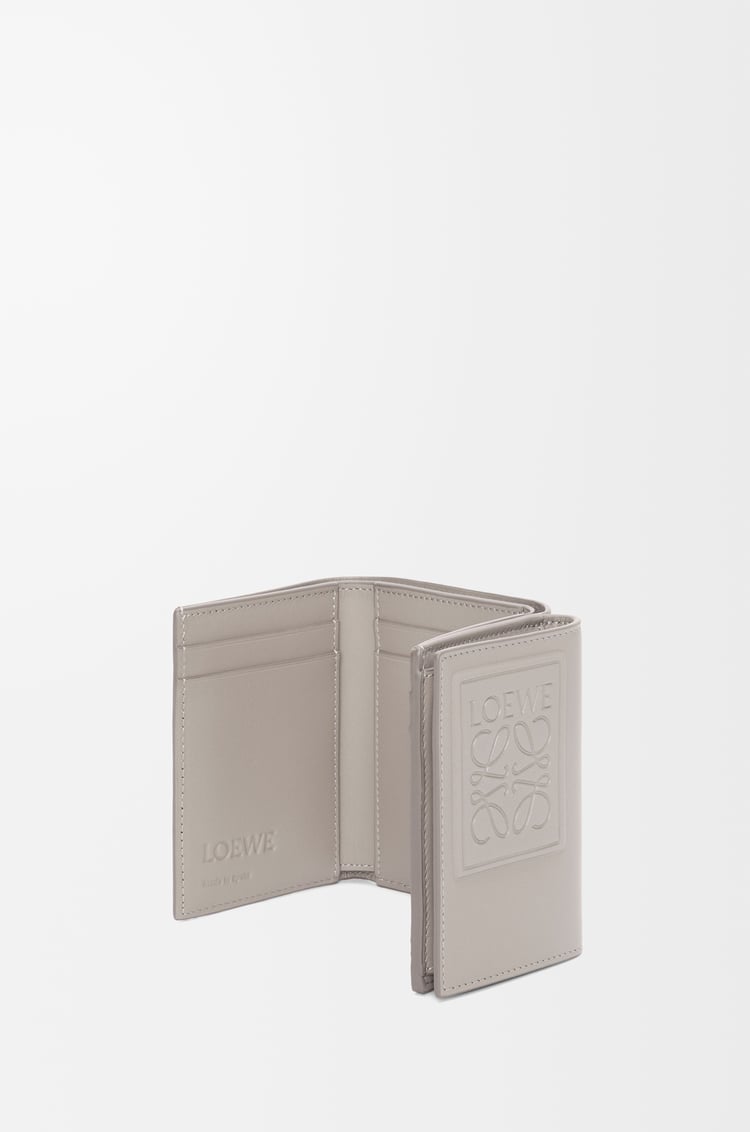 LOEWE Trifold wallet in satin calfskin Shell Grey