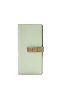 LOEWE Large vertical wallet in grained calfskin Spring Jade/Clay Green