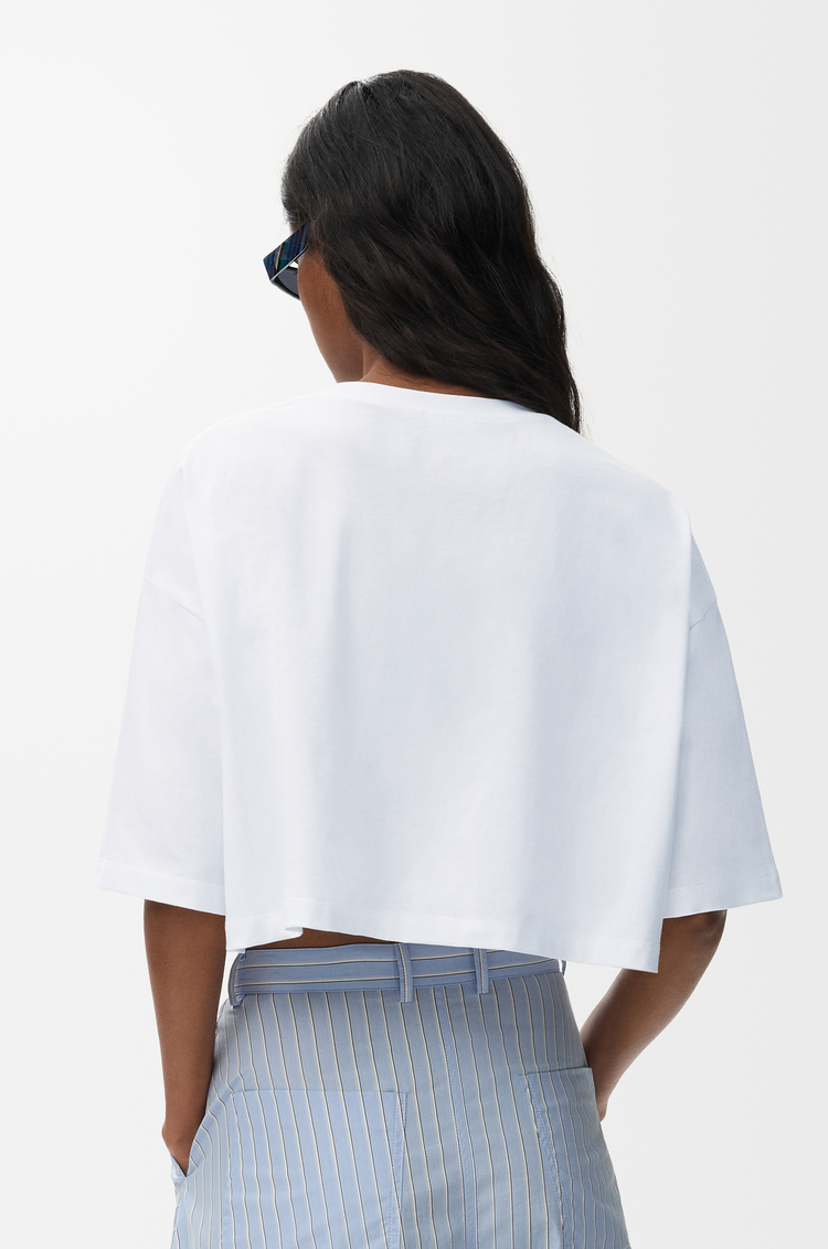 LOEWE 棉质短款 T 恤 白色