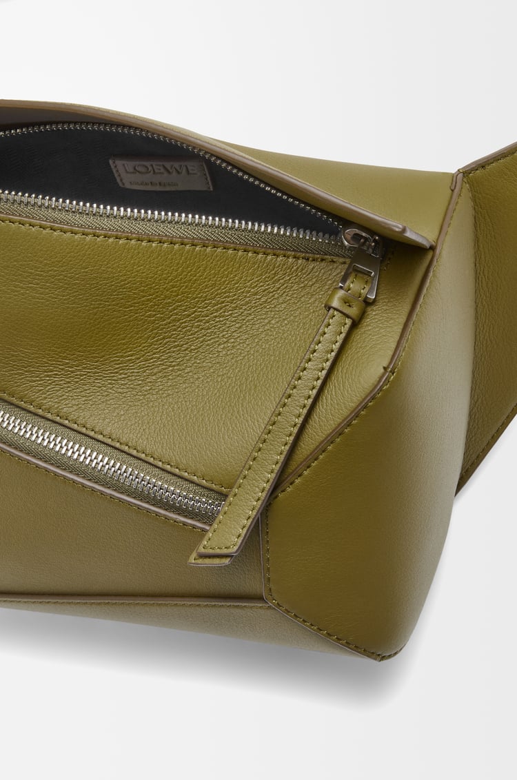 LOEWE Small Puzzle bumbag in classic calfskin Olive