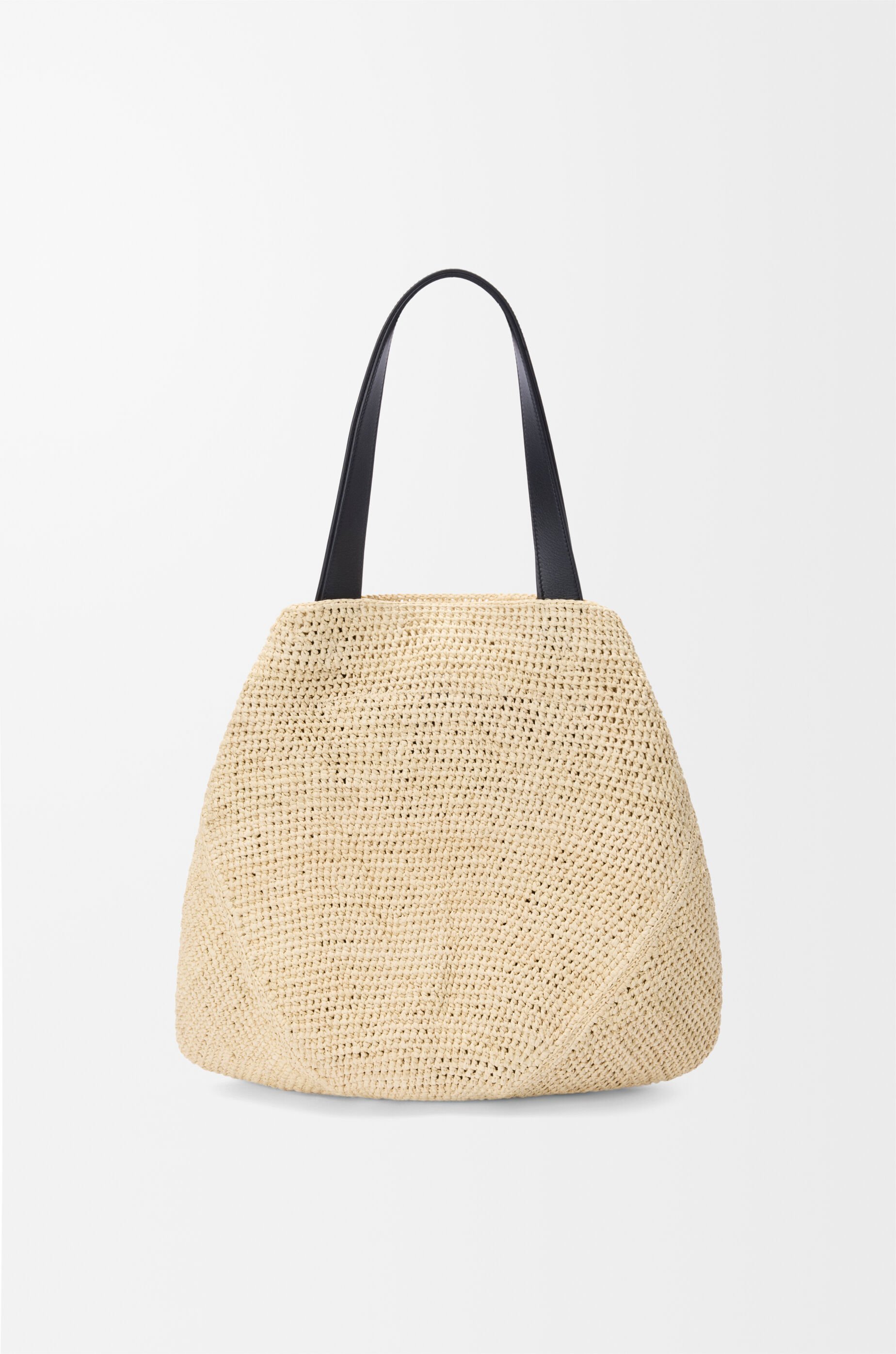 Medium Punch Hole shopper in raffia Beige - LOEWE