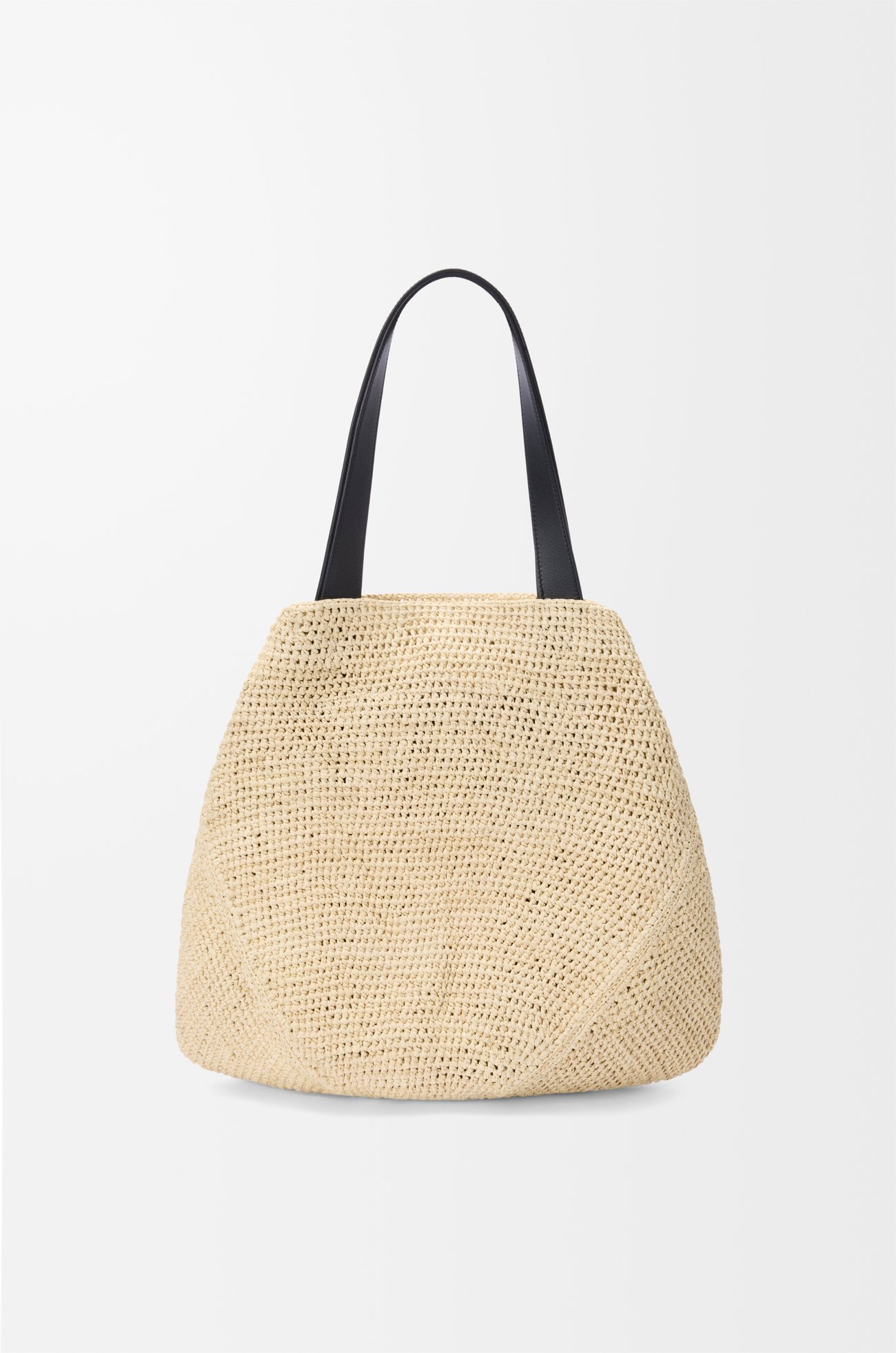 LOEWE Medium Punch Hole shopper in raffia Natural