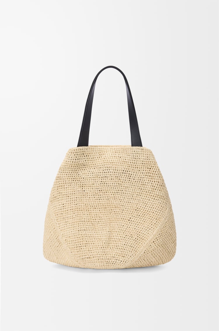 LOEWE Medium Punch Hole shopper in raffia Natural