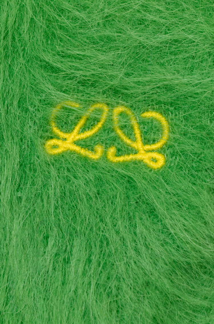 LOEWE Bufanda en alpaca Verde
