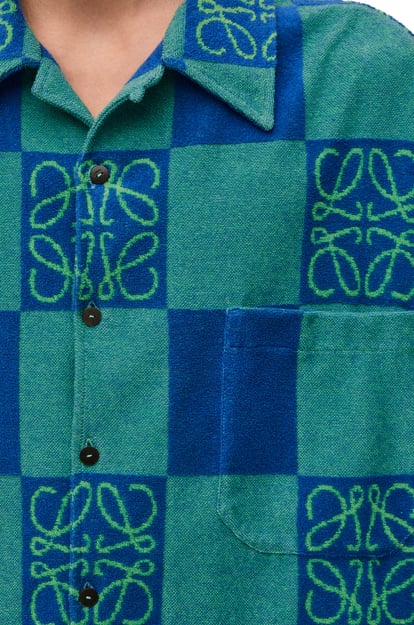 LOEWE Short sleeve shirt in terry cotton jacquard 綠色 plp_rd