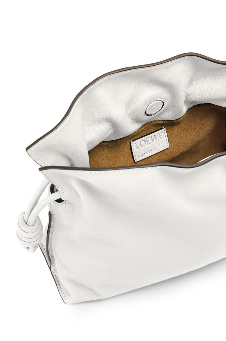 LOEWE Mini Flamenco clutch in nappa calfskin Soft White