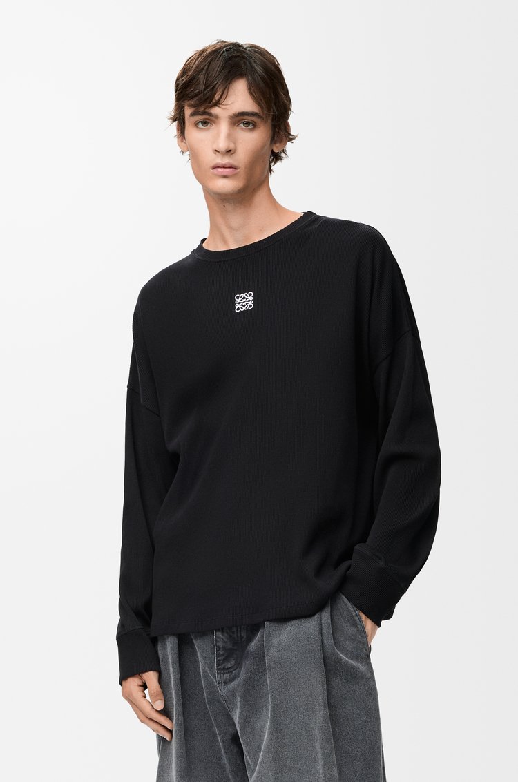 LOEWE Oversized fit long sleeve T-shirt in cotton Black