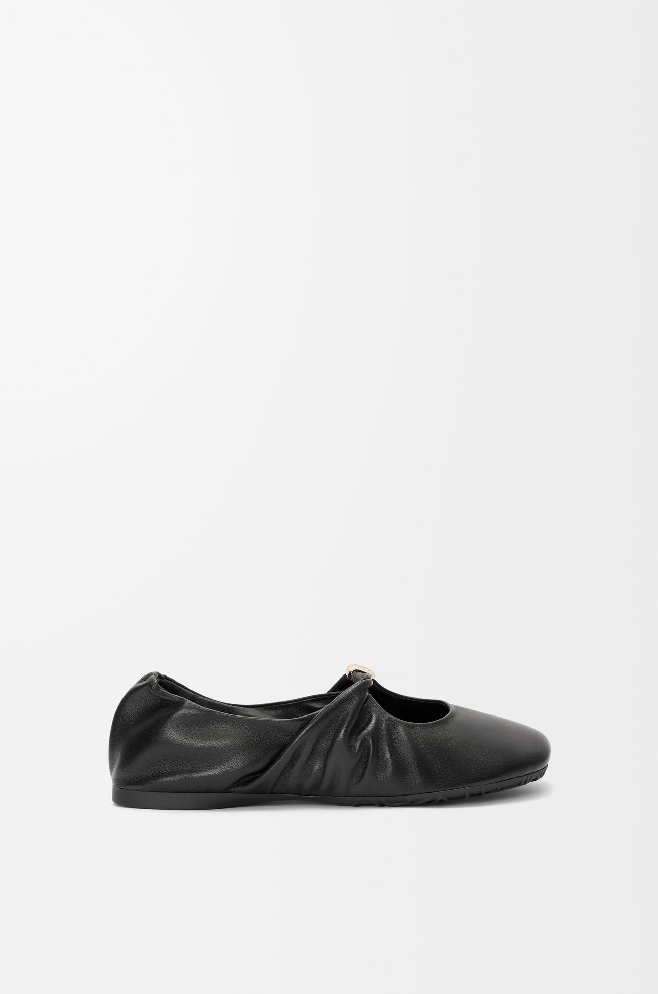 LOEWE Bailarina Pebble Soft en piel napa de cordero Negro