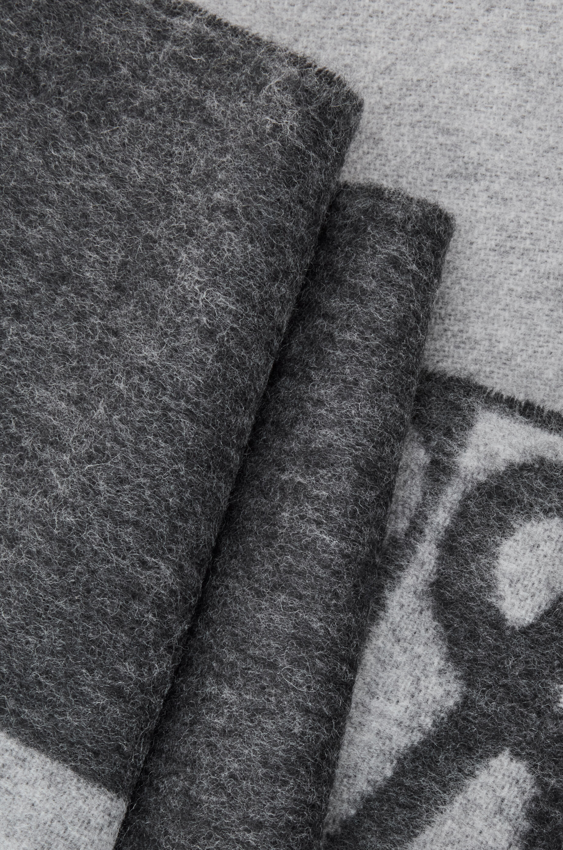 スカーフ（ウール&カシミヤ） グレー - LOEWE Japan official website