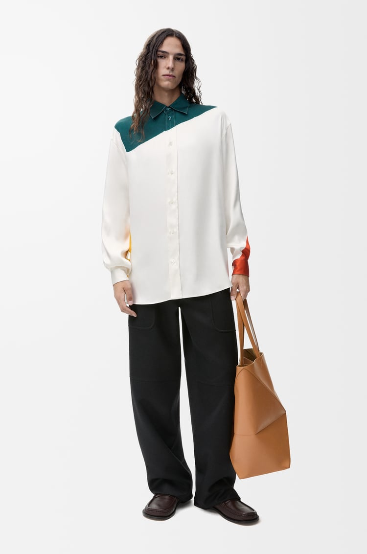 LOEWE シャツ（シルク） White/Green/Orange