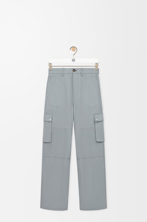 LOEWE Pantalón cargo en algodón Gris Claro