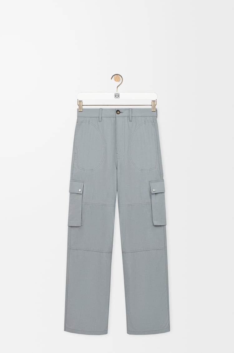 LOEWE Pantalón cargo en algodón Gris Claro