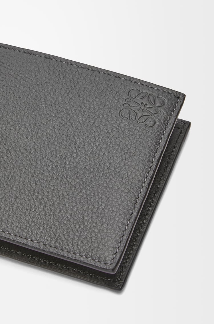 LOEWE Cartera con dos pliegues y monedero en piel de ternera Antracita