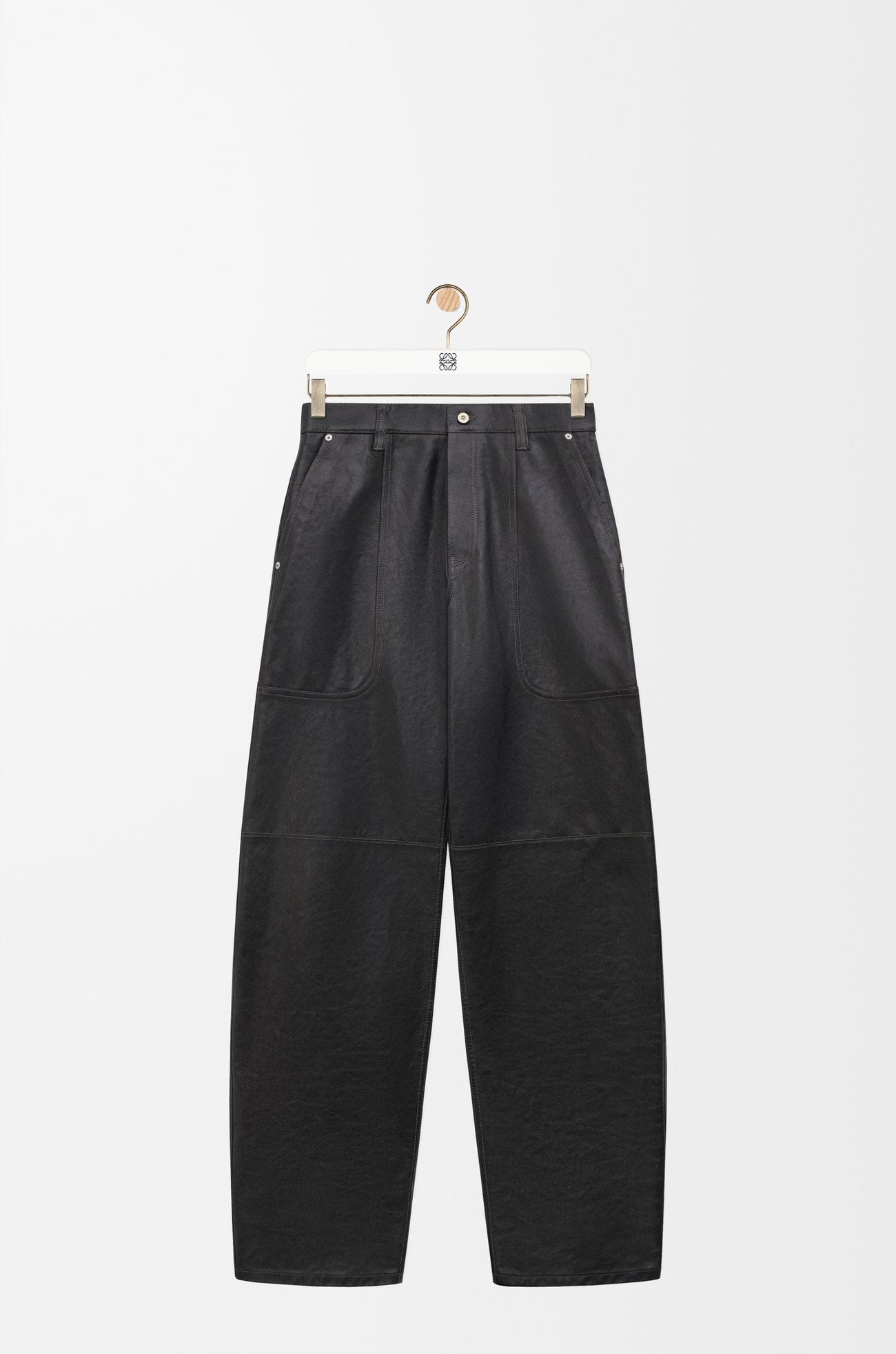 LOEWE カーゴ トラウザーズ（ナパカーフ&コットン） ブラック/カーキグリーン