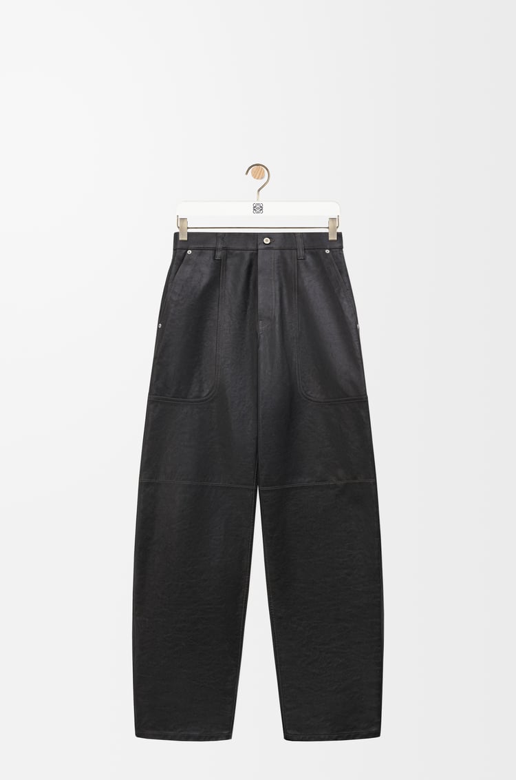 LOEWE カーゴ トラウザーズ（ナパカーフ&コットン） ブラック/カーキグリーン