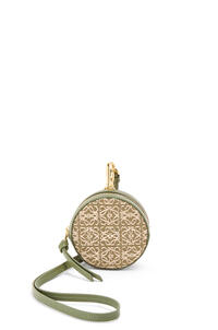 LOEWE Cookie Pouch in Anagram jacquard and calfskin Green/Avocado Green pdp_rd
