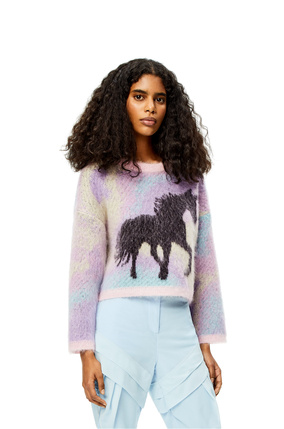 LOEWE Unicorn jacquard sweater in mohair Multicolor plp_rd