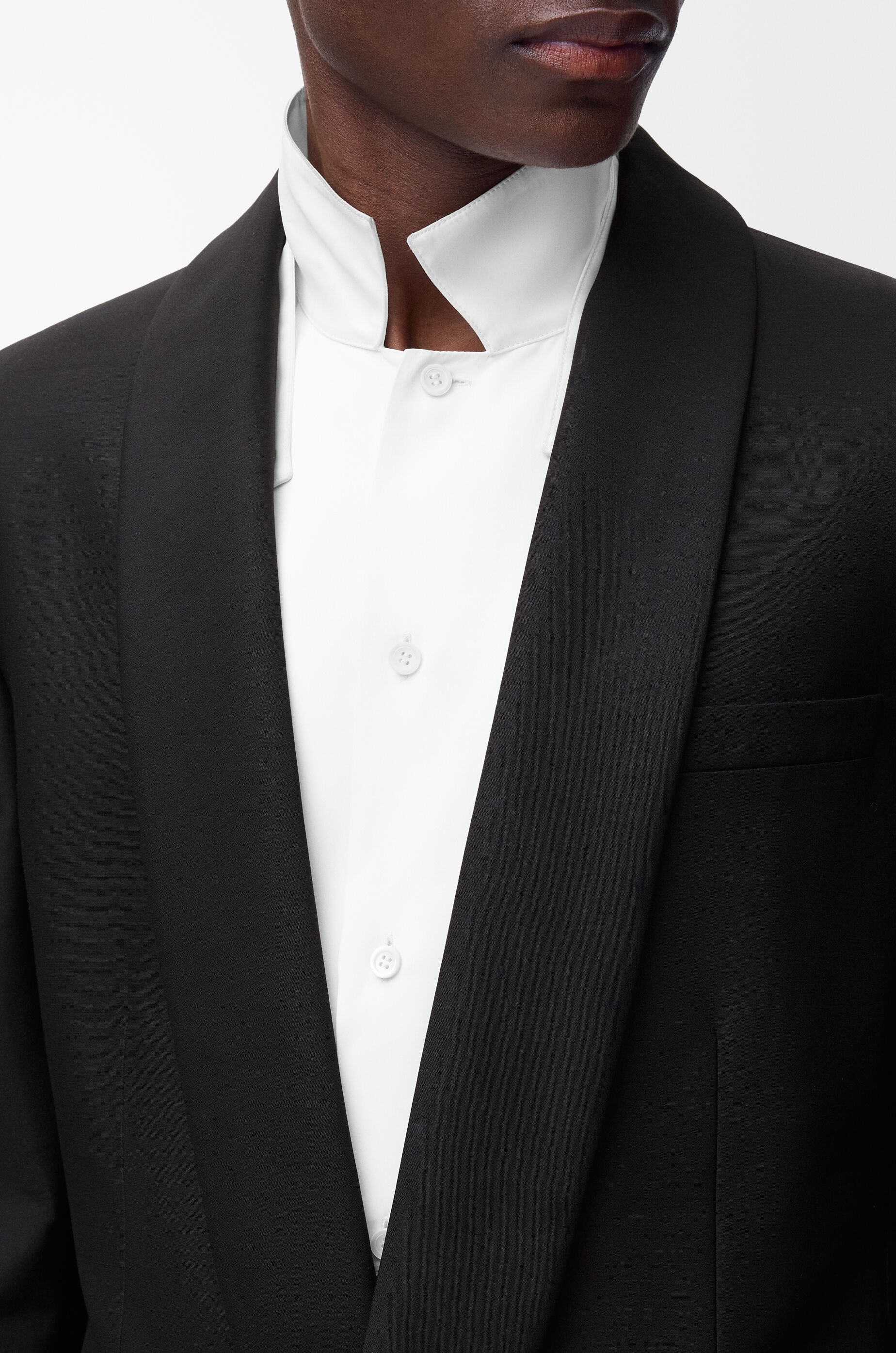 ジャケットその他 LOEWE Men Jacket H526Y03WC2 1100 BLACK Jacket in wool and silk Black - LOEWE