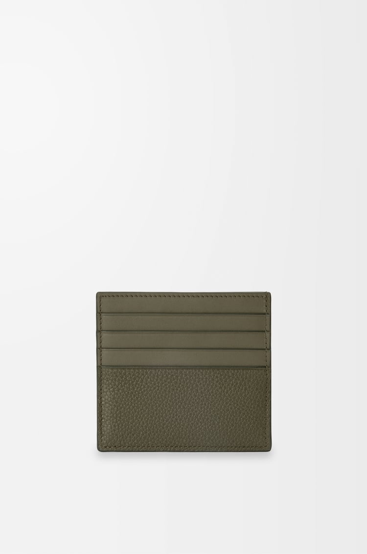 LOEWE 柔软粒面牛皮革开放式卡包 卡其绿色