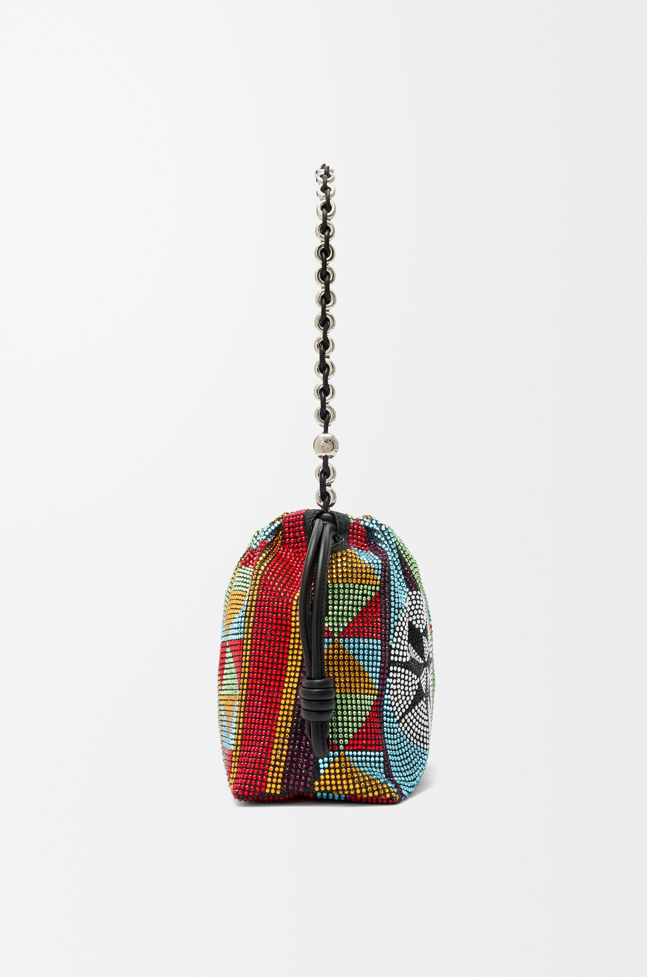 LOEWE Medium Flamenco purse in embellished denim Multicolor