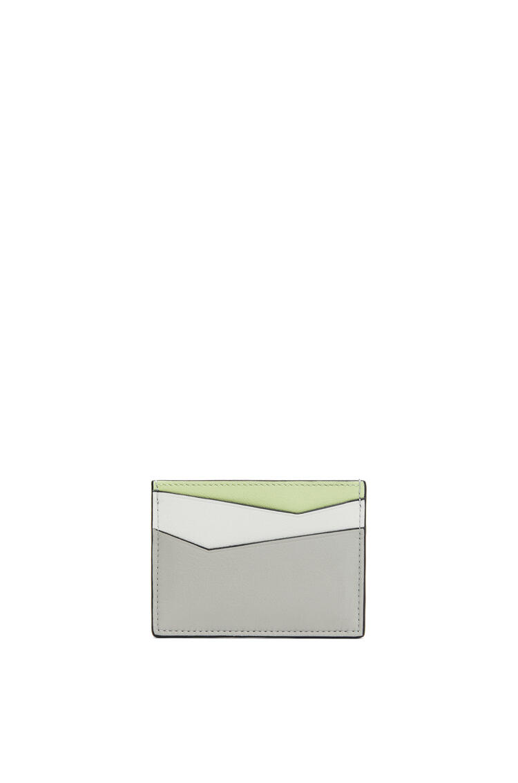 LOEWE Puzzle plain cardholder in classic calfskin Ash Grey/Light Celadon