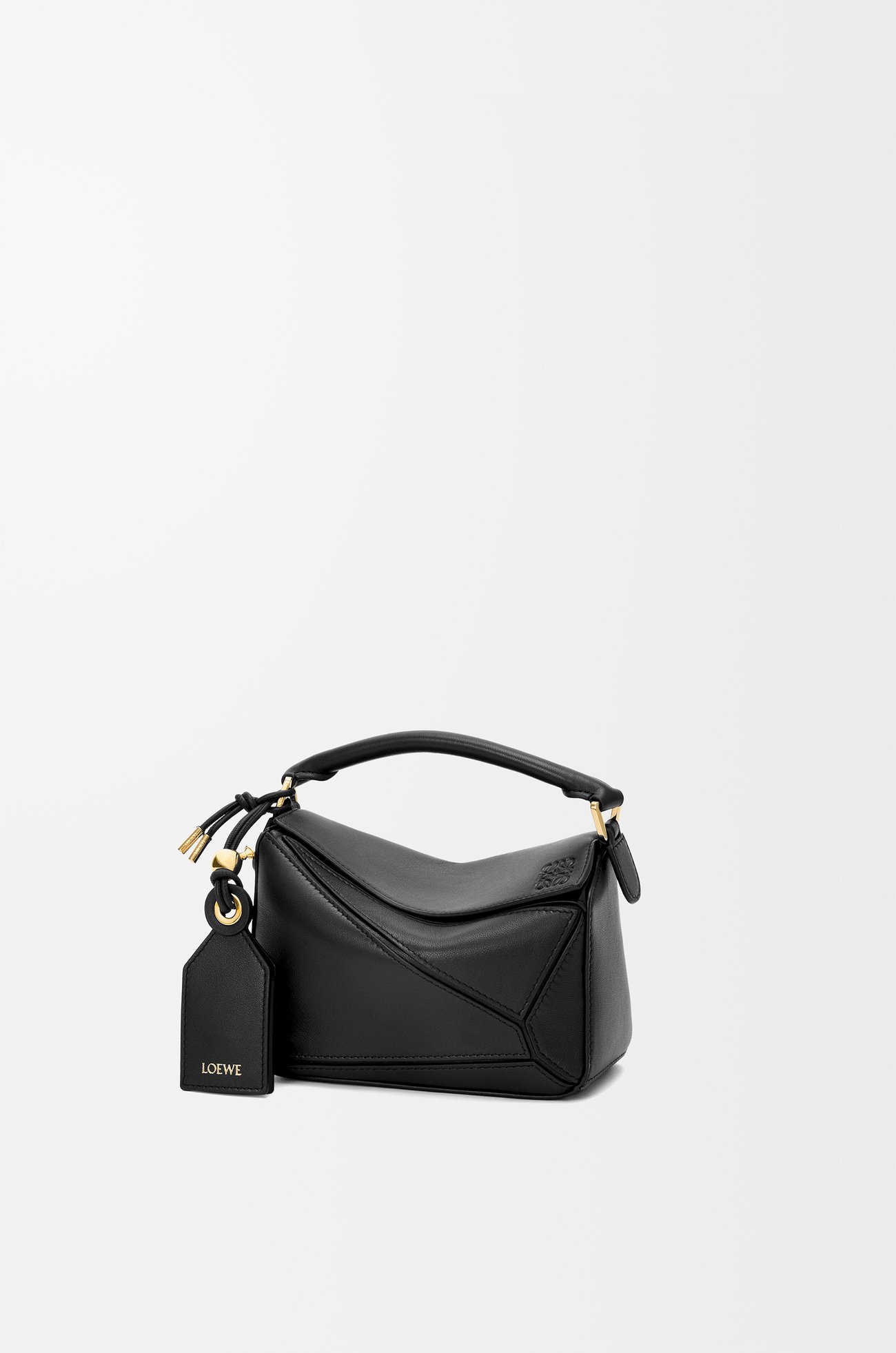 LOEWE Mini Featherlight Puzzle bag in nappa lambskin Black