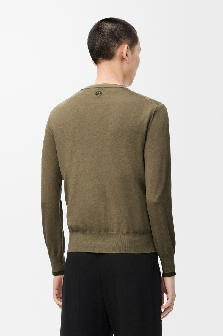 LOEWE Cardigan en laine Vert/Vert Kaki