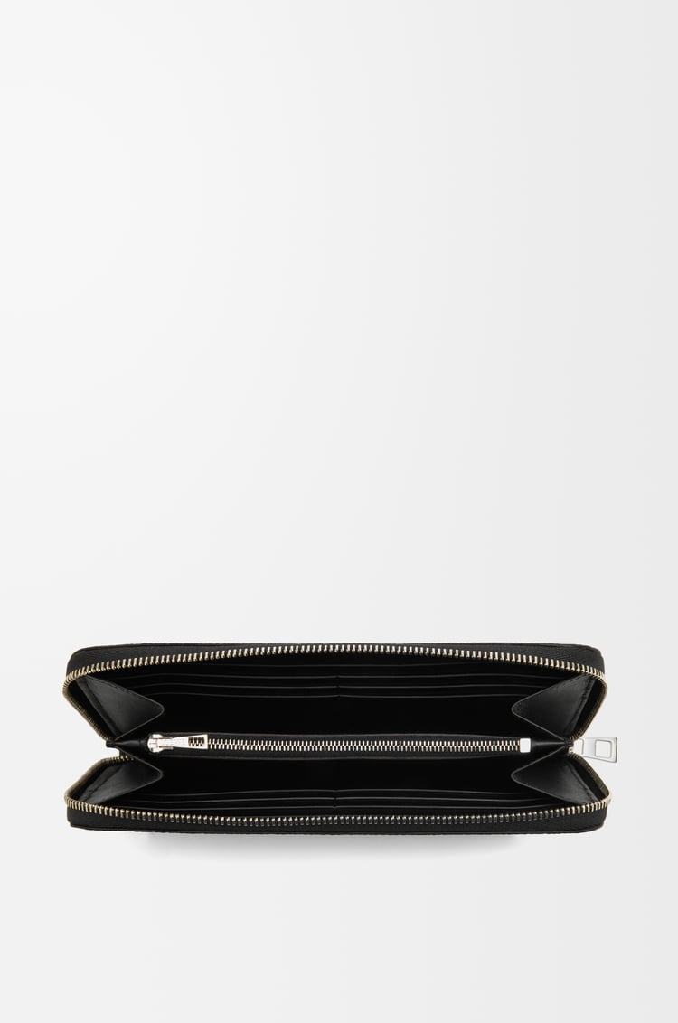 LOEWE Zip around wallet in soft grained calfskin Black