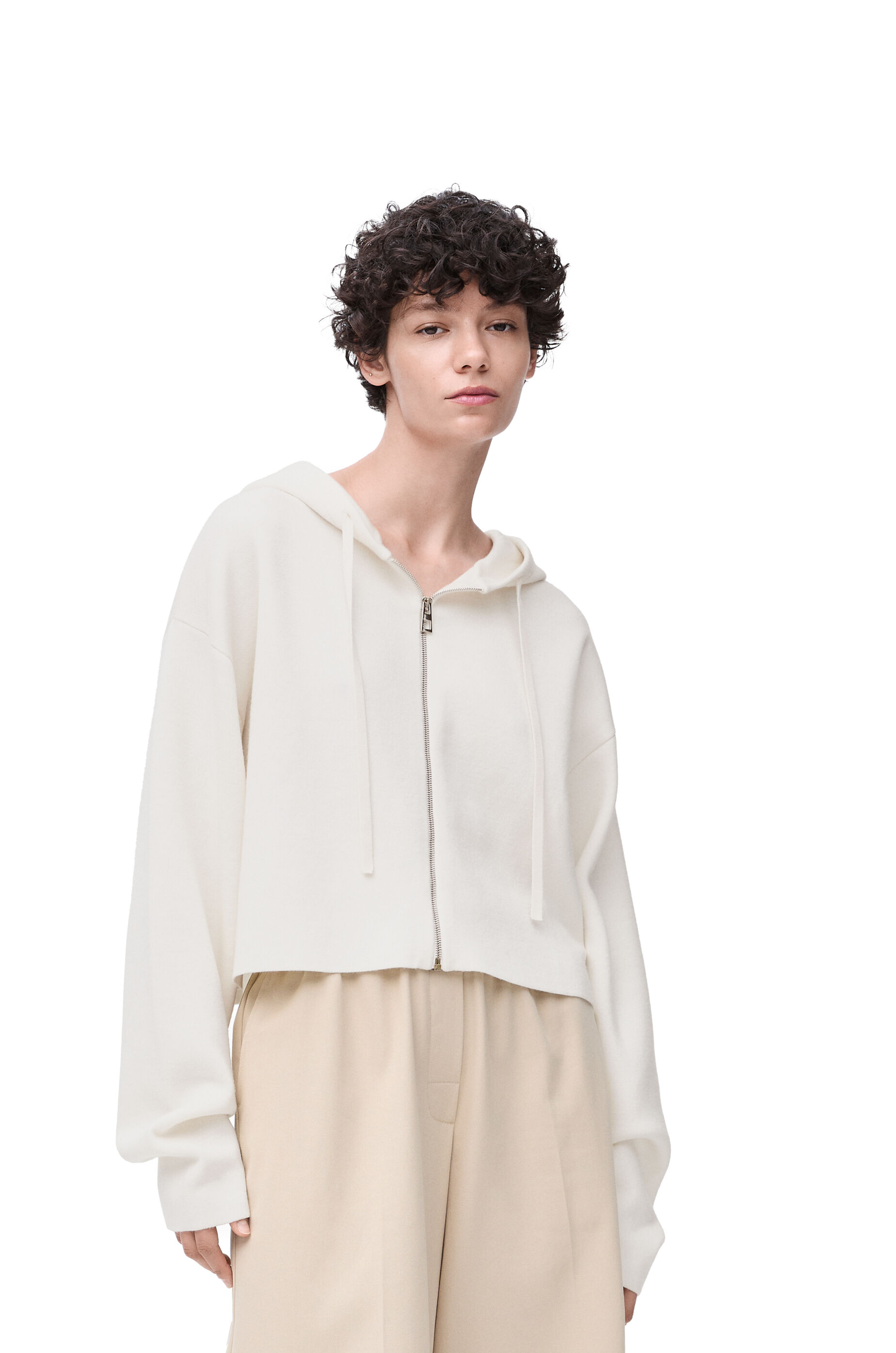 アナグラム ジップアップ フーディー（ウール） ホワイト - LOEWE