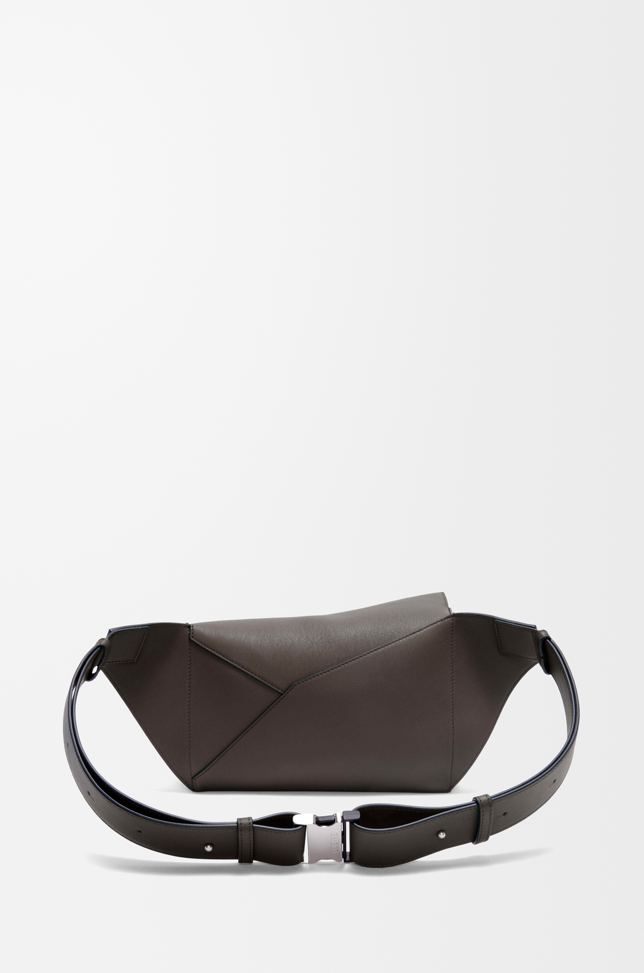LOEWE Small Puzzle Edge bumbag in classic calfskin Dark Grey