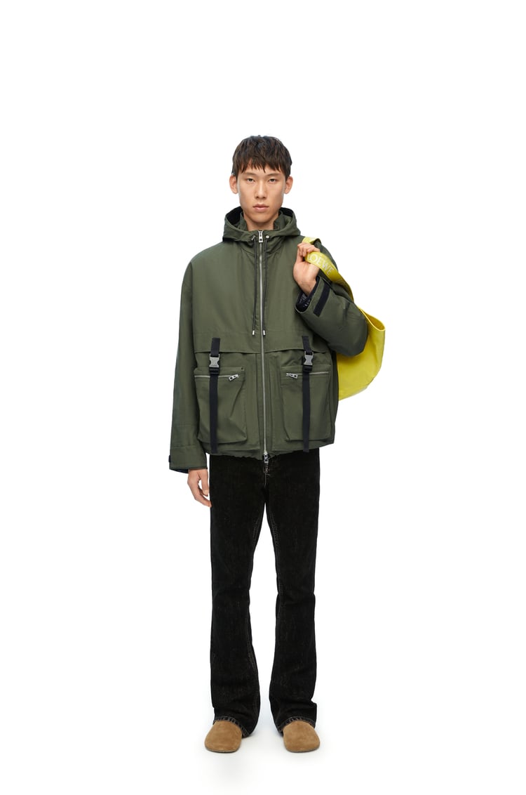 LOEWE Parka in cotton Olive Green
