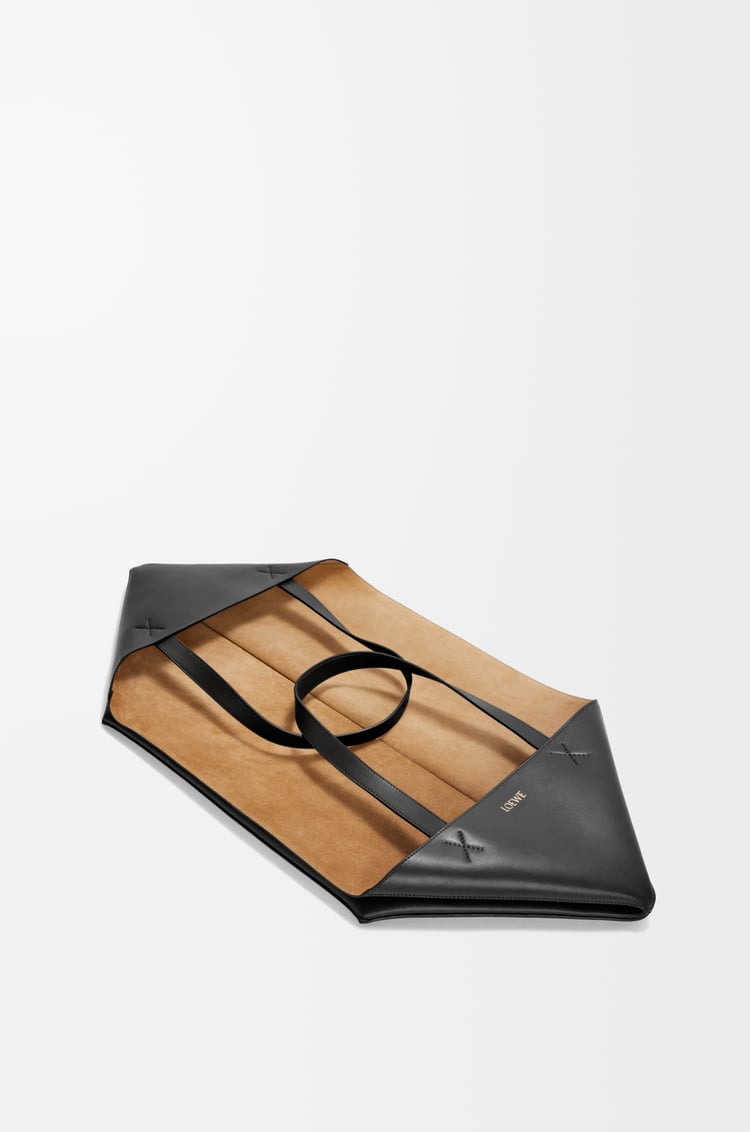 LOEWE XXL Puzzle Fold tote in shiny calfskin Black