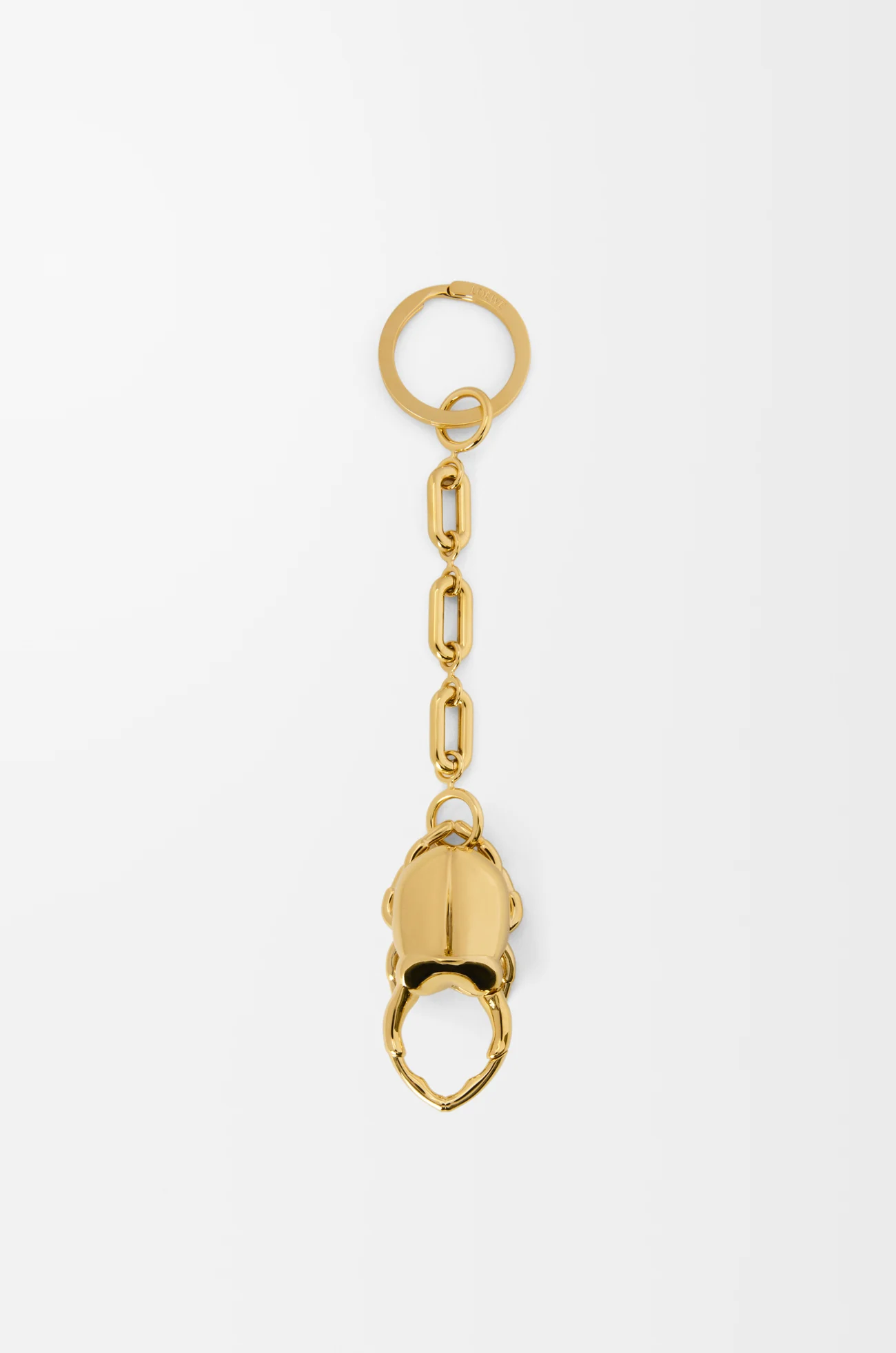 LOEWE Charm de mosquetón con escarabajo Dorado