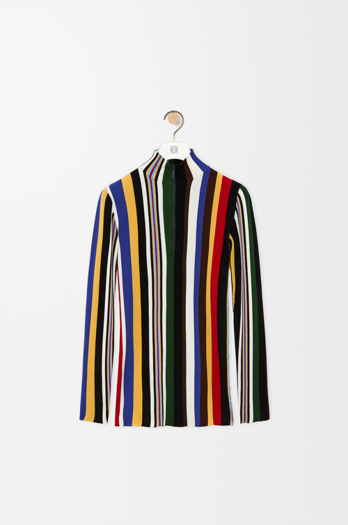 LOEWE Top in stretch viscose blend Red/Multicolour