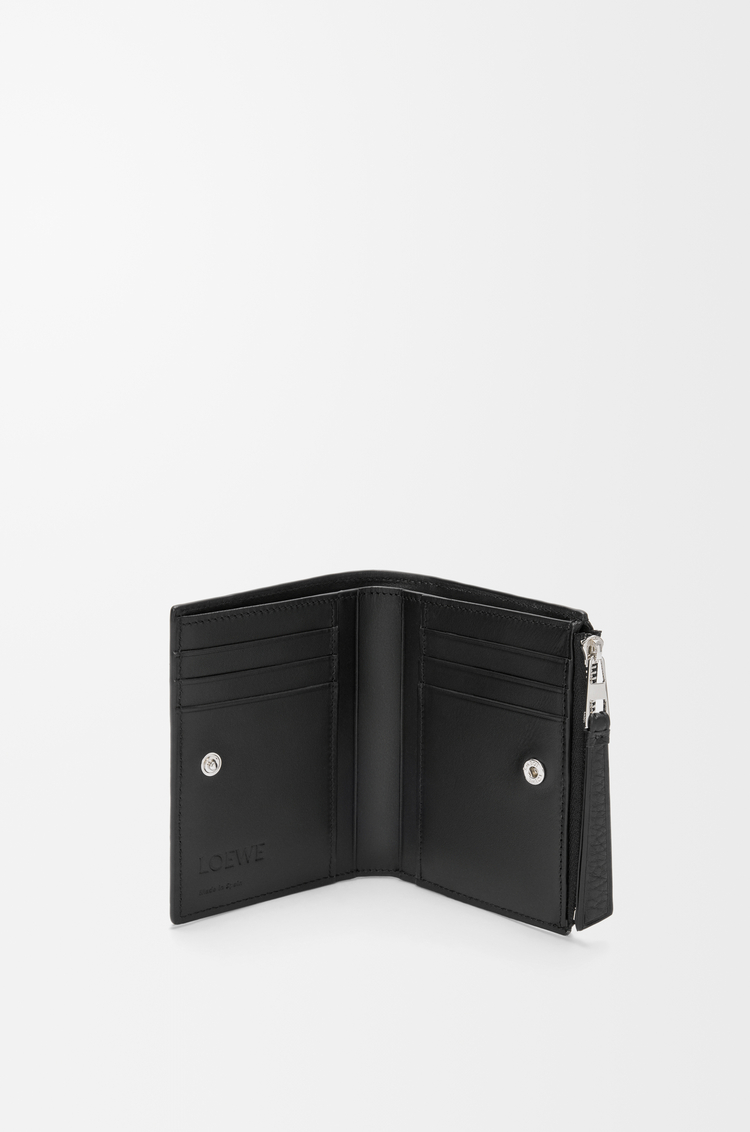 LOEWE Portafoglio compatto e sottile Puzzle in pelle di vitello granata Nero