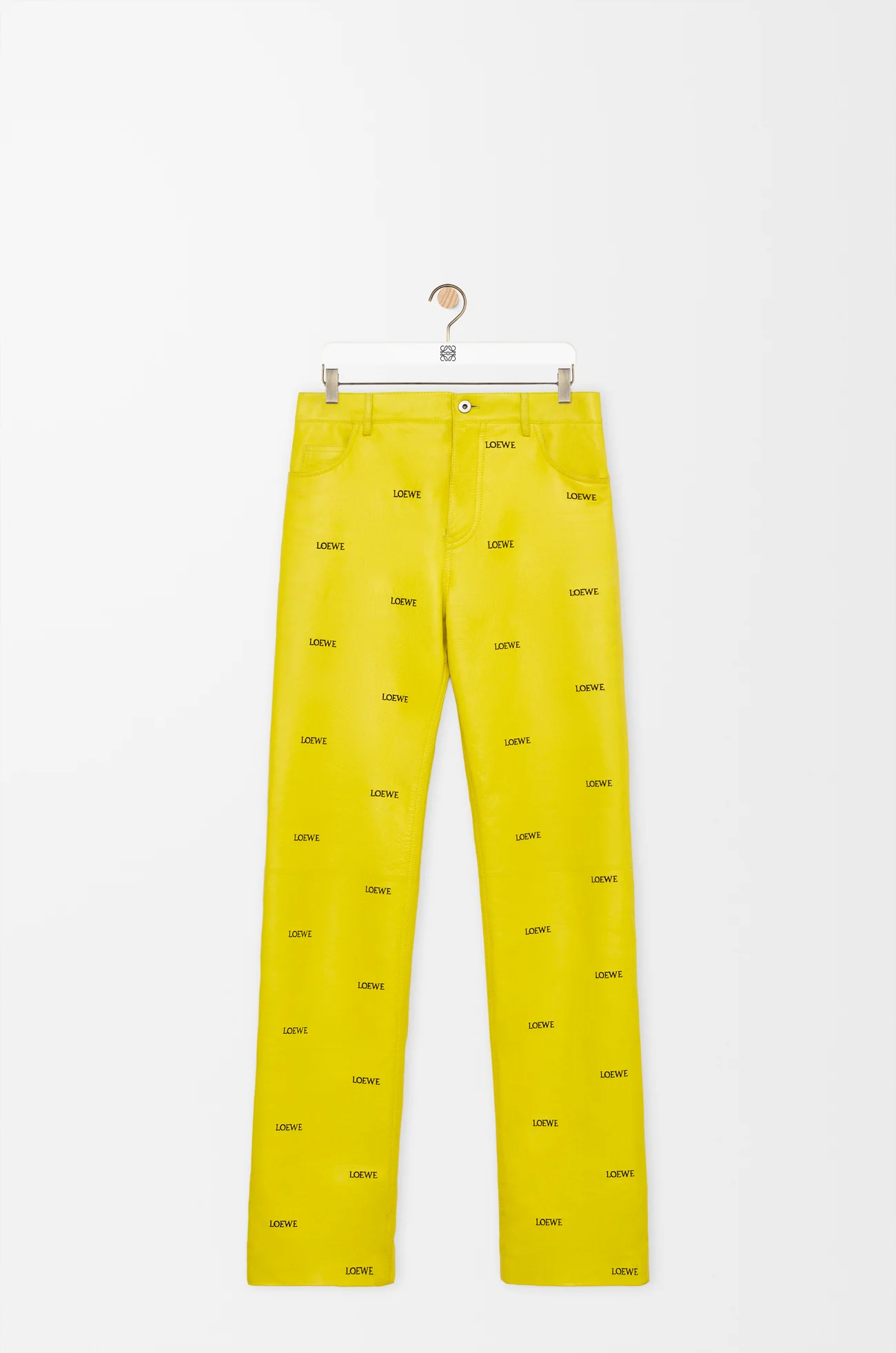 LOEWE Trousers in nappa lambskin Yellow