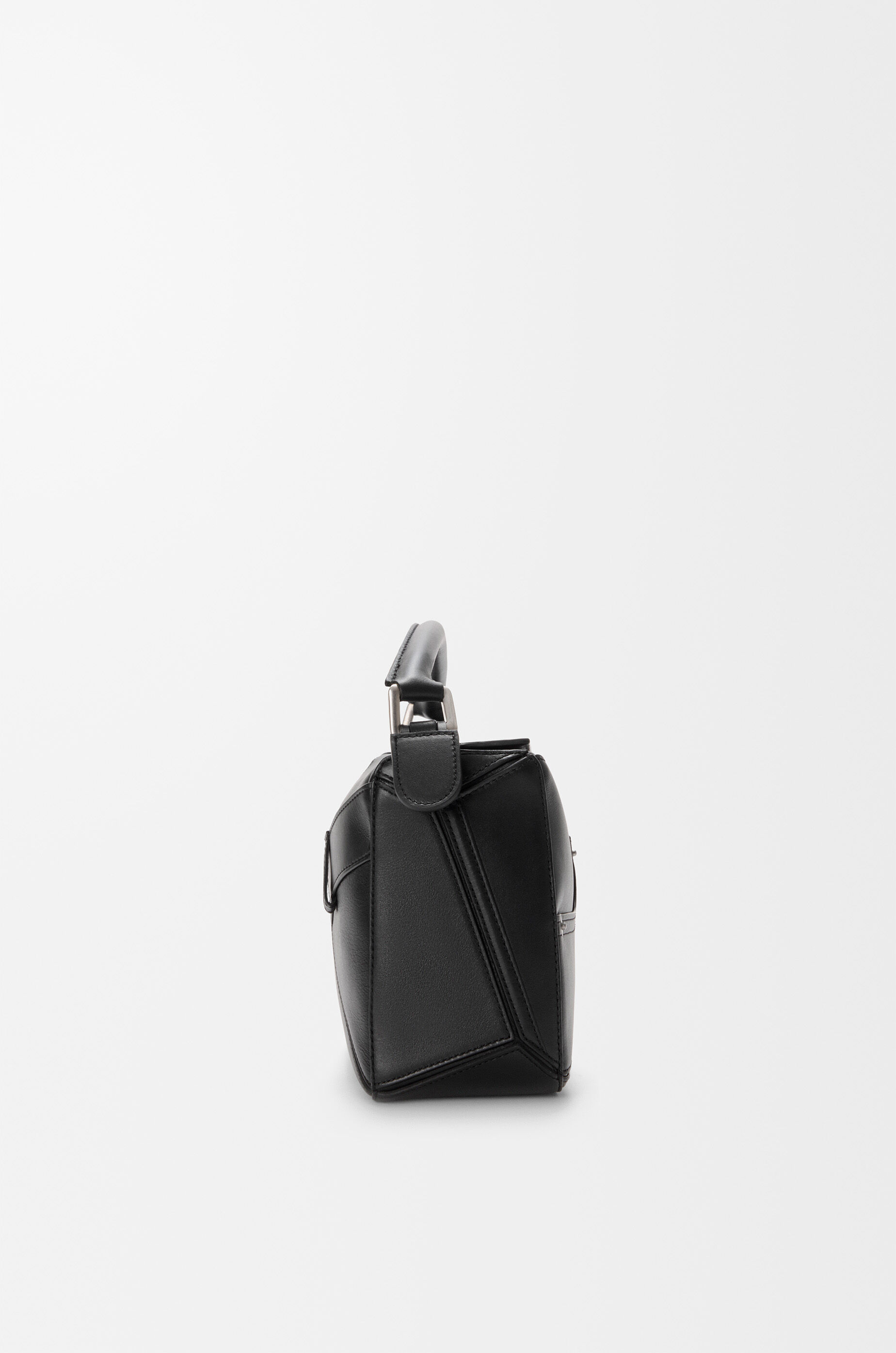 Panta small Puzzle bag in shiny calfskin Black - LOEWE Japan