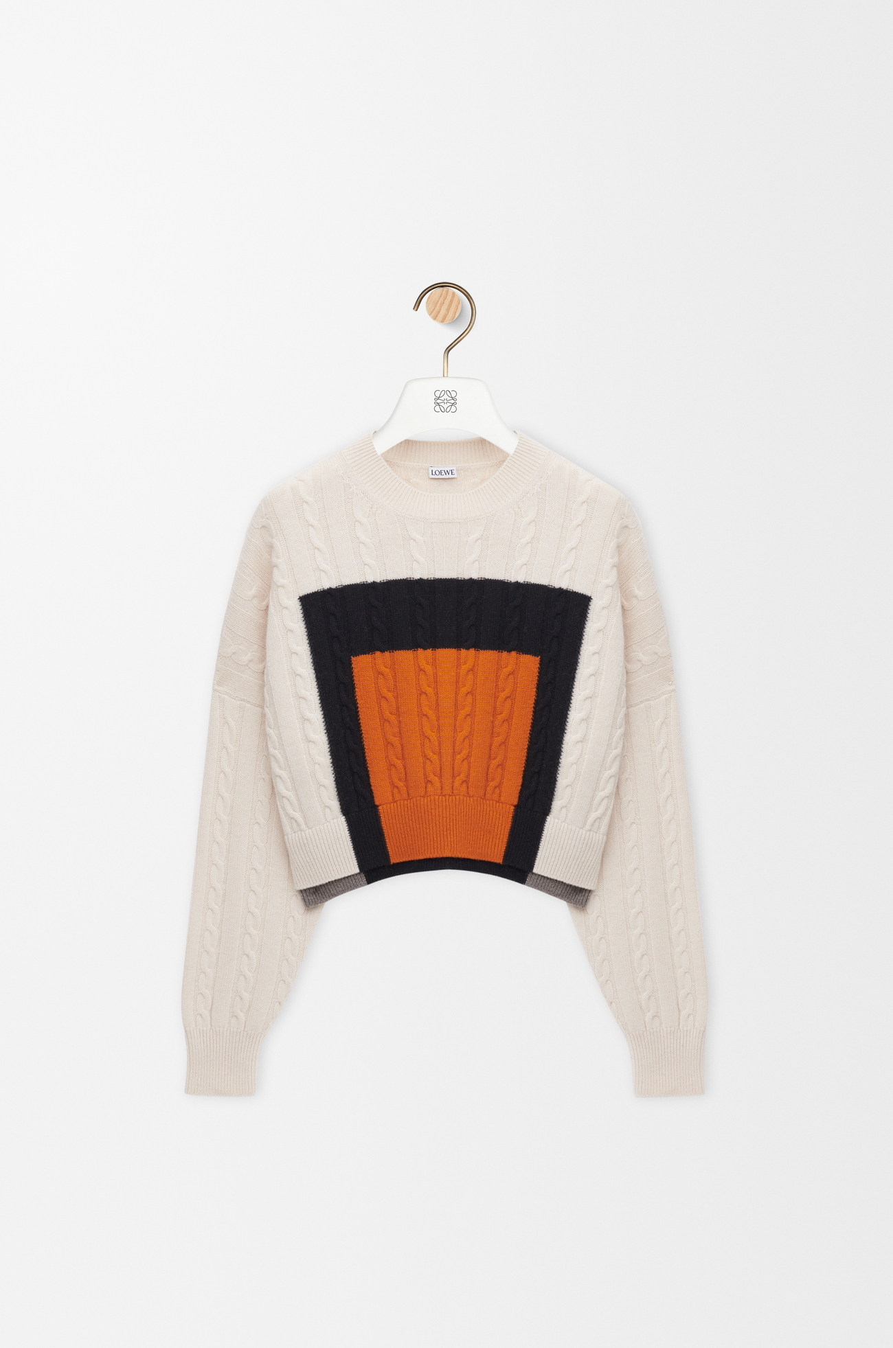 LOEWE Sweater in wool Light Ghost/Ginger Orange