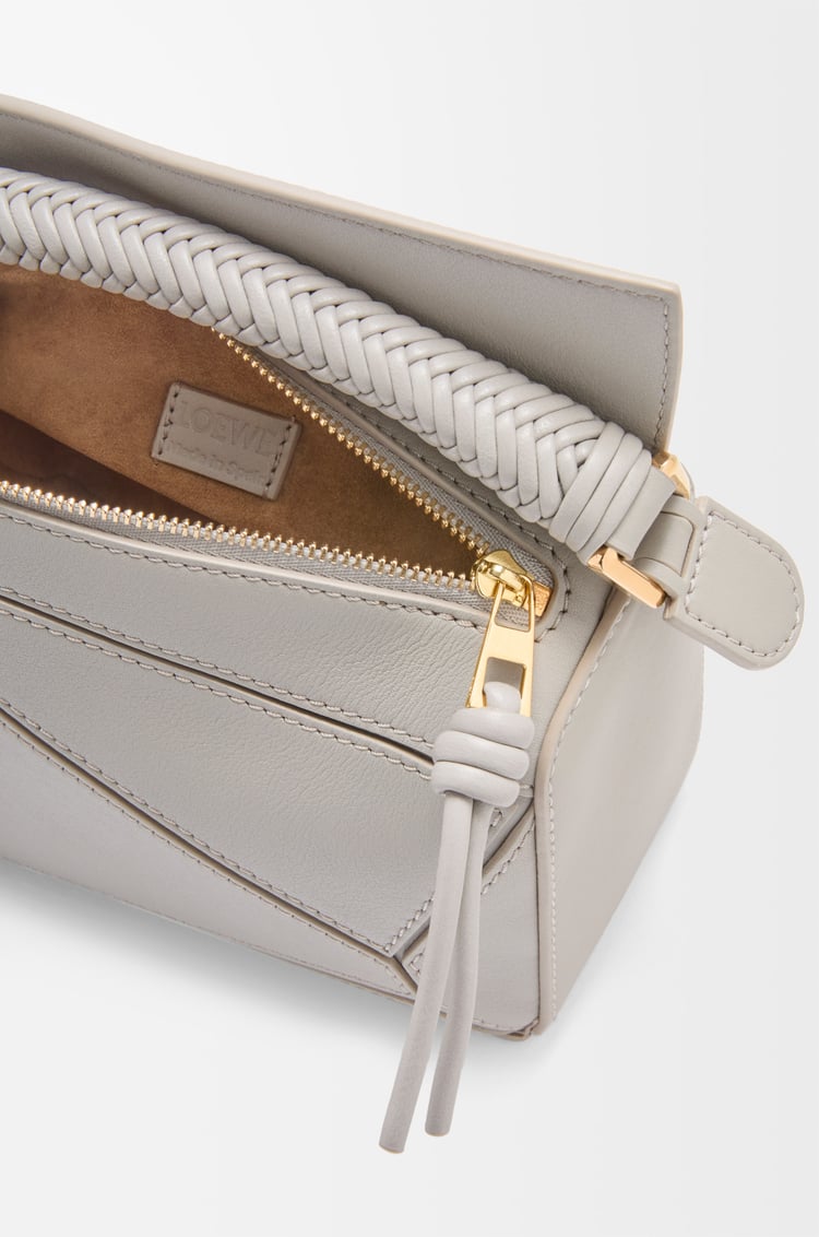 LOEWE Mini Puzzle bag in smooth calfskin Shell Grey