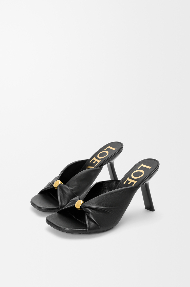LOEWE Pebble Soft slide in nappa lambskin Black