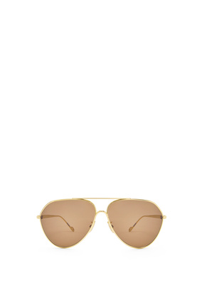 LOEWE Pilot sunglasses in metal Shiny Endura Gold/Brown plp_rd
